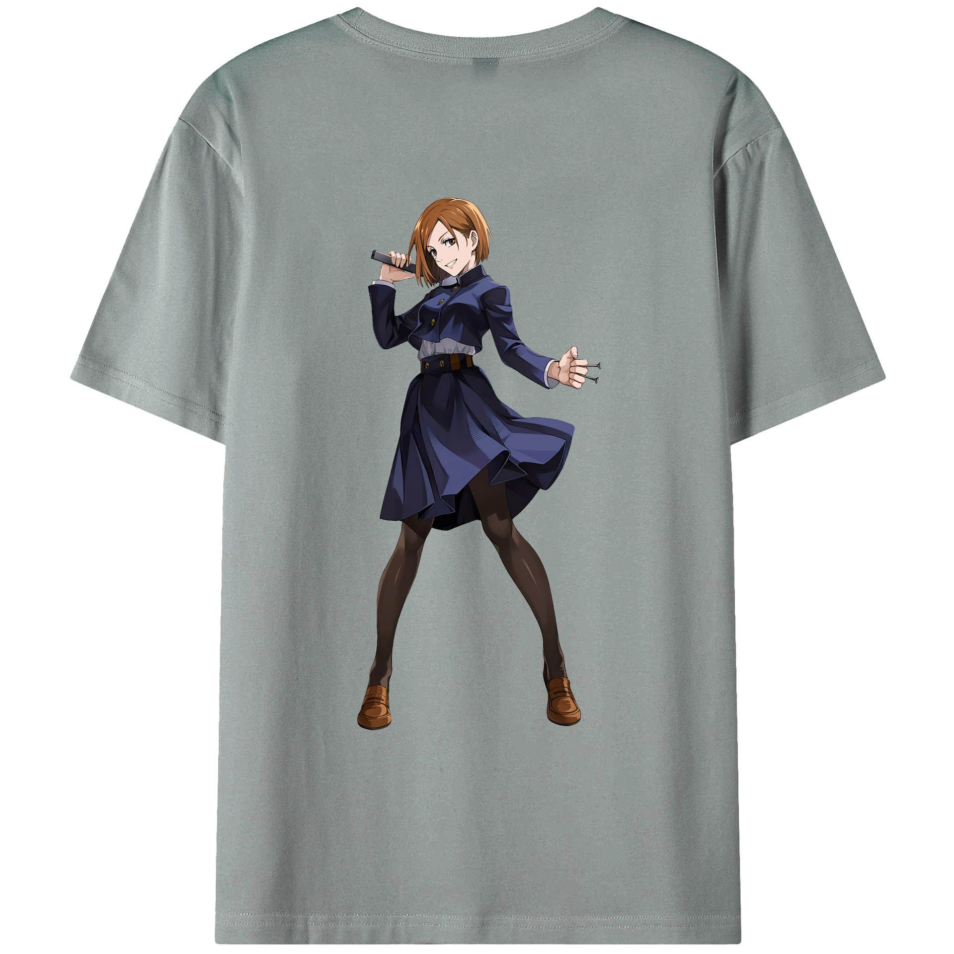 （画像用） 呪術廻戦 Jujutsu Kaisen 綿100％ メンズ半袖Tシャツ（バックプリント） 通気性